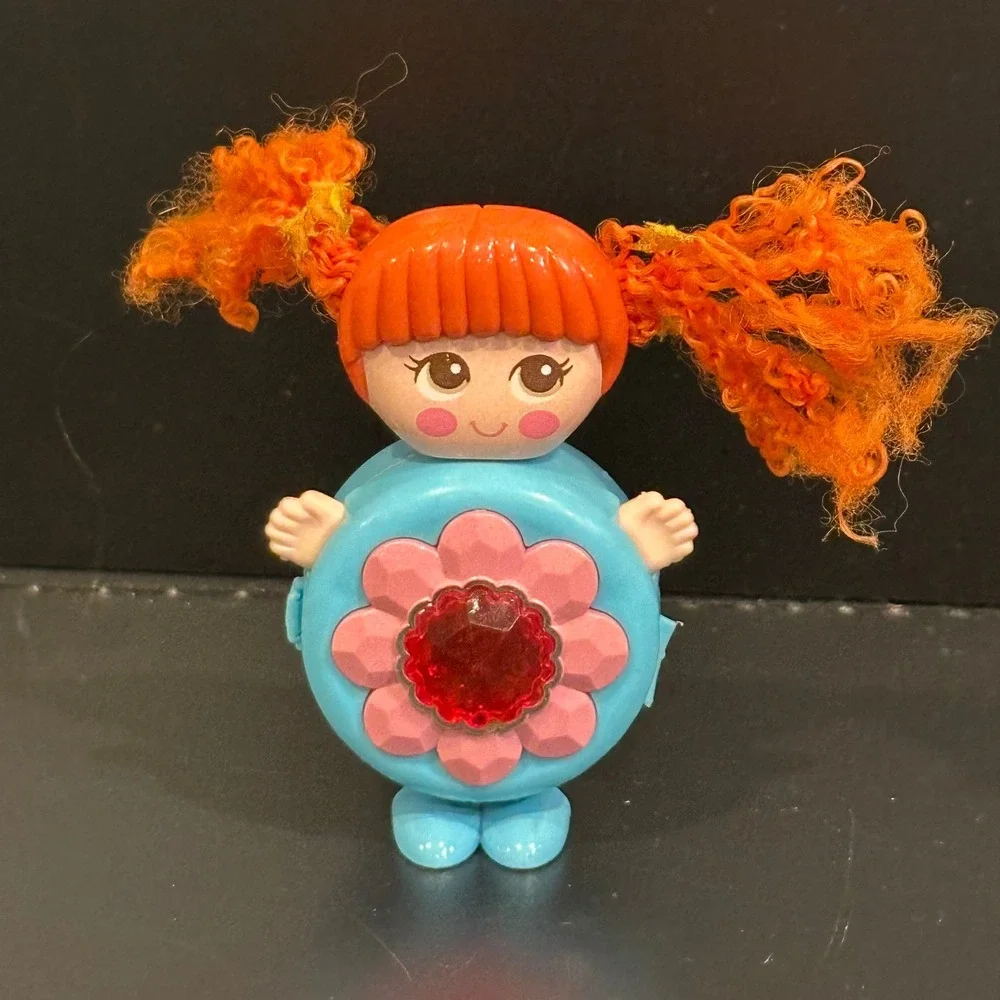 Vintage 1984 Galoob Sweet Secrets Doll Blue Flower Locket Orange Hair Toy